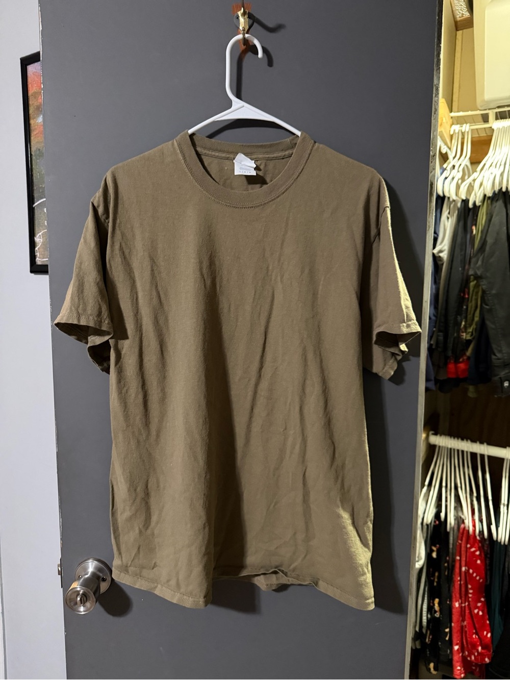 Port and Company Olive Green Short Sleeve Crew Tee